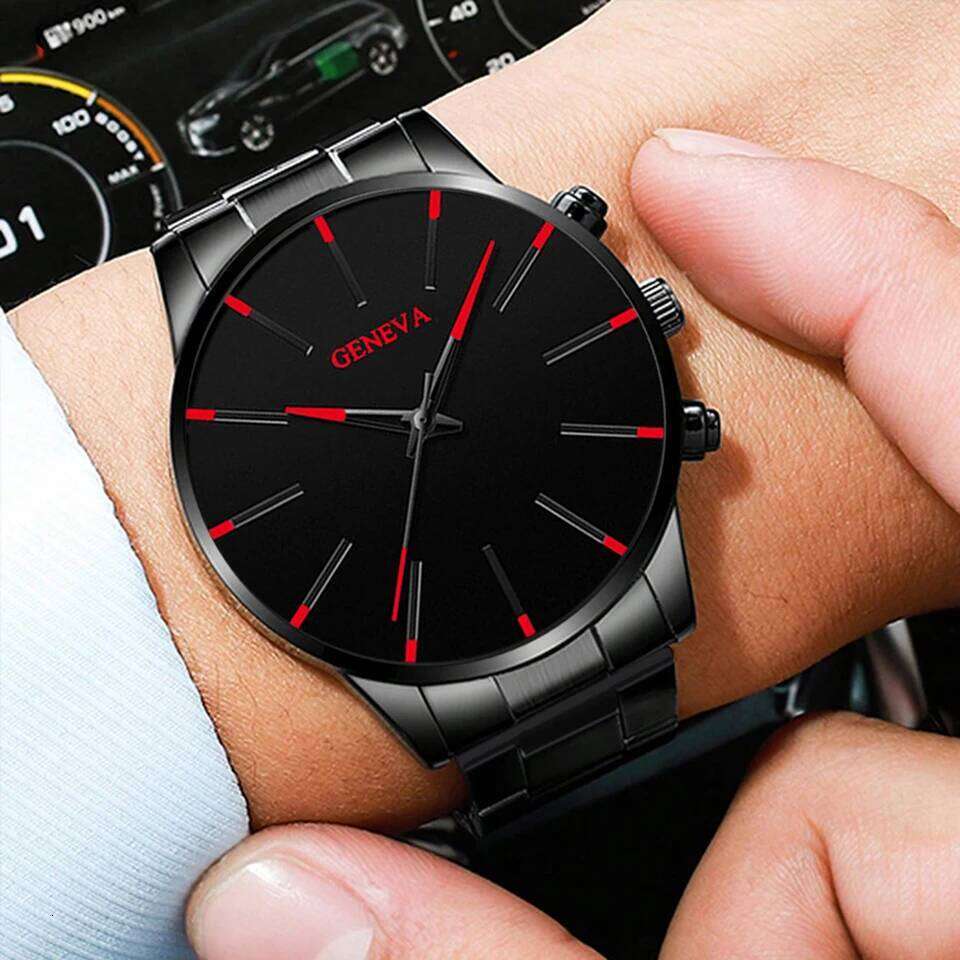 Fashionable and casual men's watch, business-style simple quartz wristwatch, Christmas, Thanksgiving, Valentine's Day gifts