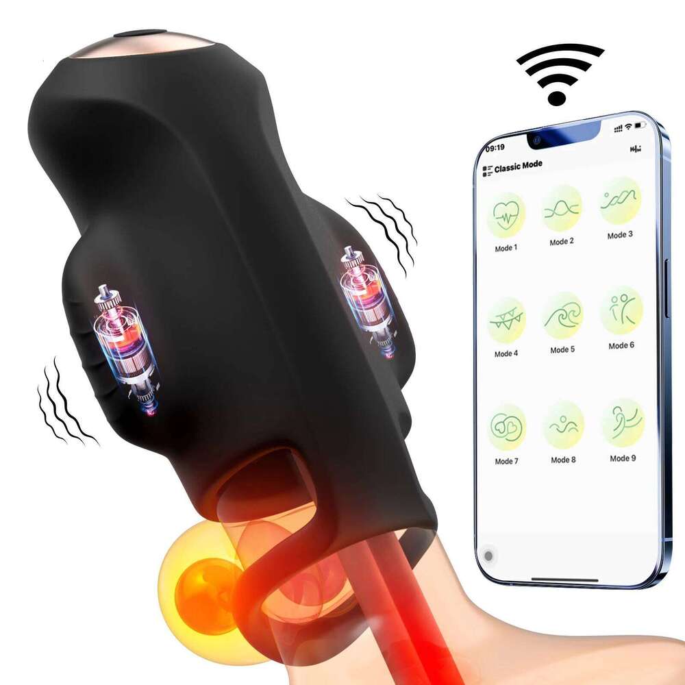 Male Masturbator APP Contro Penis Vibrator Licking Stroker 360 Wrapping Delay Adult Toy Sex for Man Prolong Endurance 18+ Z260311