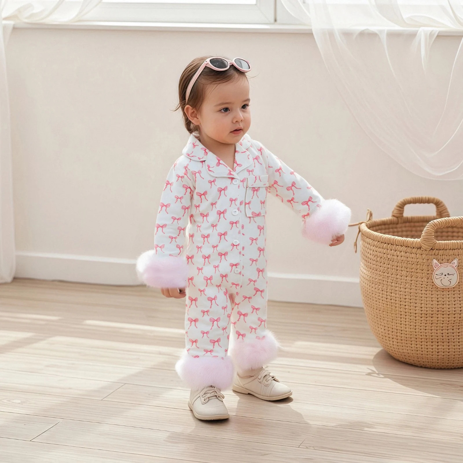 024M Baby Girl Boy Fall Button Down Silk Satin Pajamas Romper Jumpsuit Long Sleeve Nightgown Pjs Sleepwear 260311