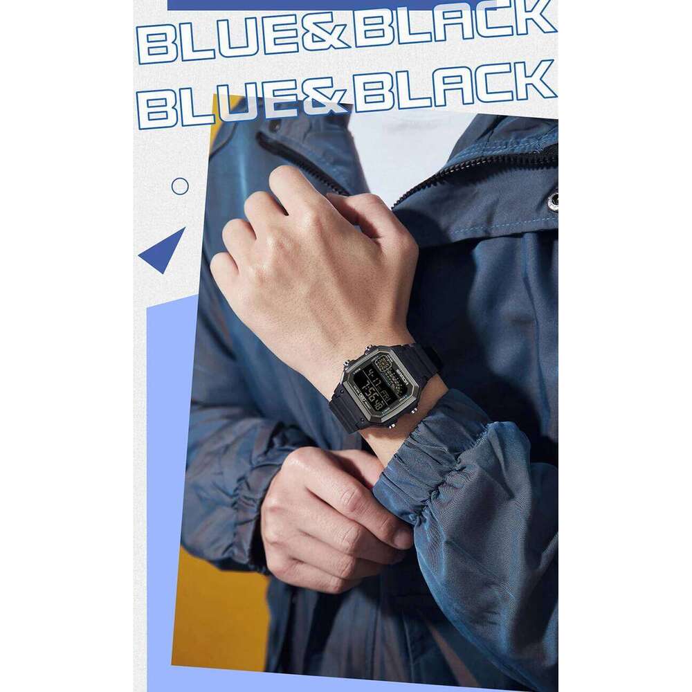 SANDA 6196 LED Sport Electronic Watch for Men Multifunction Alarm Clock Chrono Waterproof Digital Mens Wristwatches Relojes