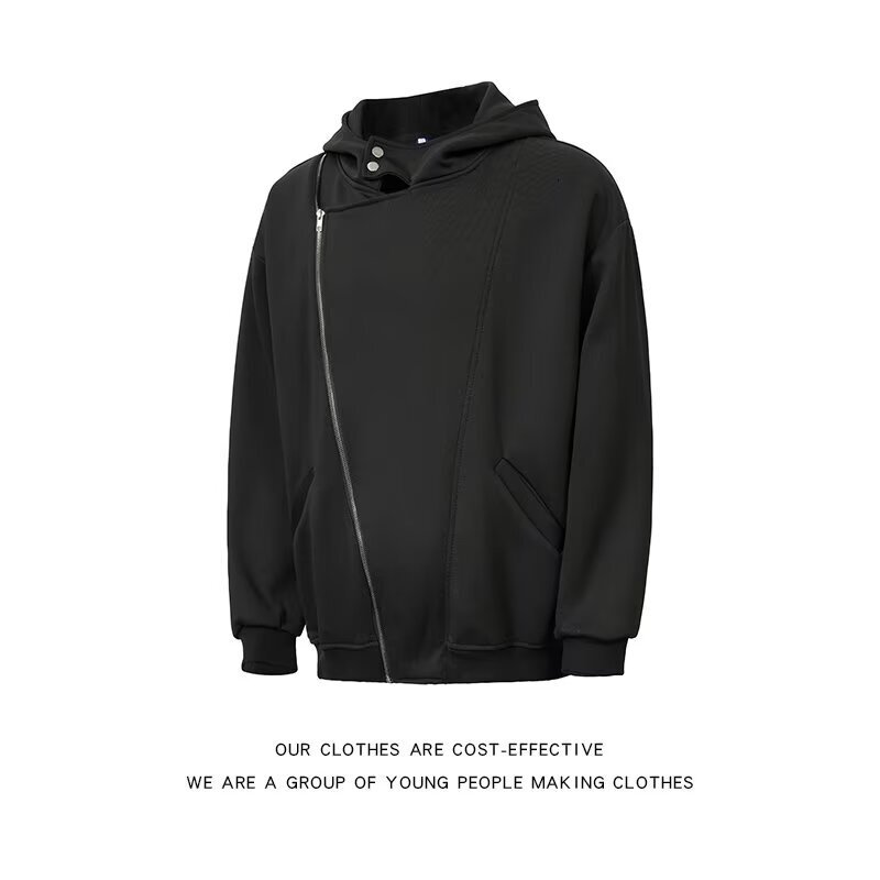 -style Double-zipper Hooded Sweatshirt For Women Spring And Designer Hoodie Autumn Made Of Heavy-weight Composite Fabric Trendy Brand Design Couple 