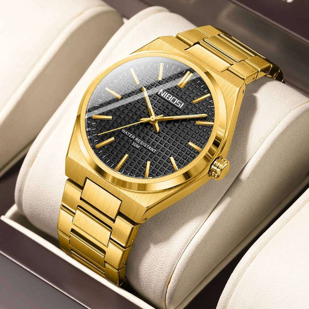 NIBOSI Analog Quartz Top Brand Luxury Watches for Men Stainless Steel Military Waterproof Wristwatches Reloj Hombre