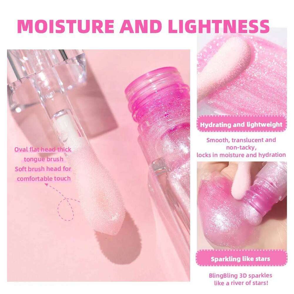 QIBEST Pearlescent Mirror Glaze Temperature Color Changing Oil Moisturizing Shiny Lipgloss Long-lasting Lip Tint Makeup W260311
