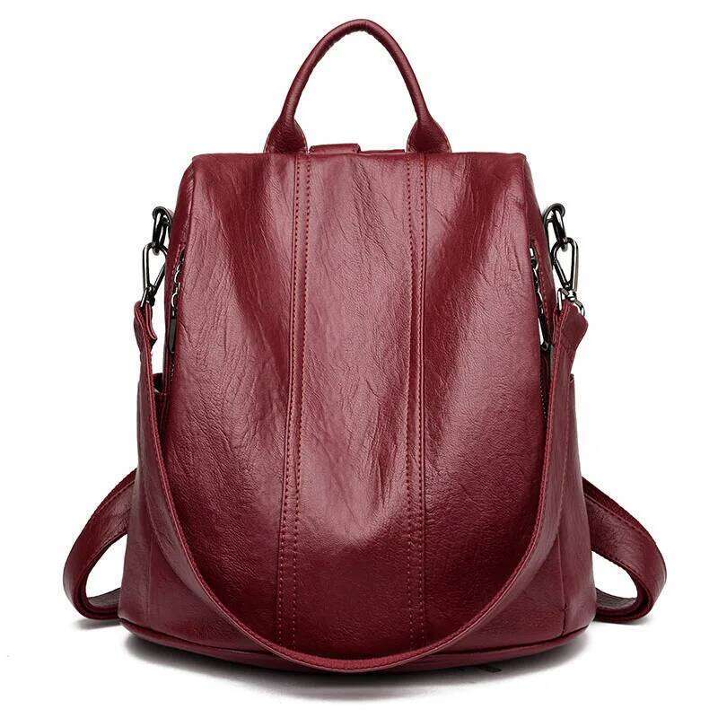 TAURUSCIAGA Women's Waterproof Anti Theft Leather Backpack Girls Shoulder Bags Multifunctional Large Capacity Travel Mochilas Niche portable back