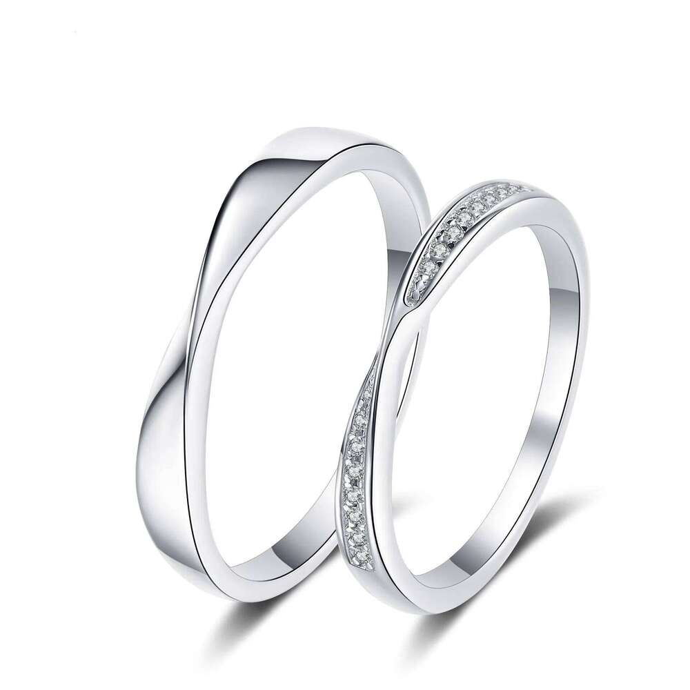 HAIMATONG PT950 Platinum Valentine's Day Gift Couple Moissanite Unisex Pair Ring Manufacturer Direct Supply Wholesale W260311