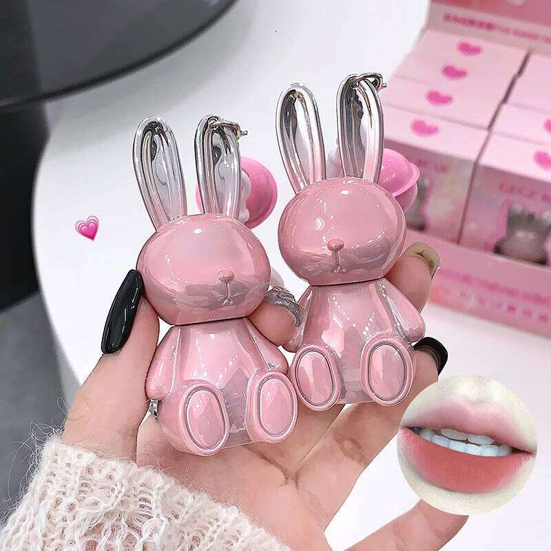 Gege bear powder rabbit gloss matte natural easy to color autumn and winter lip glaze lipsick gift W260311