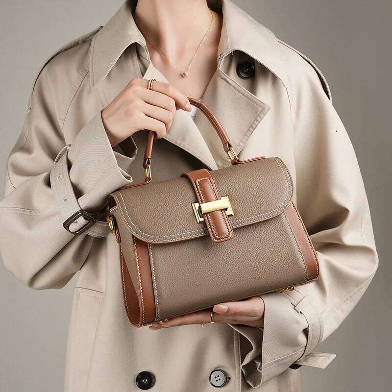 Luxury Handbags Female Crossbody Small Square Shoulder Bag Mom Women Bags New Fashion 2025 Genuine Cowhide Leather Satchel