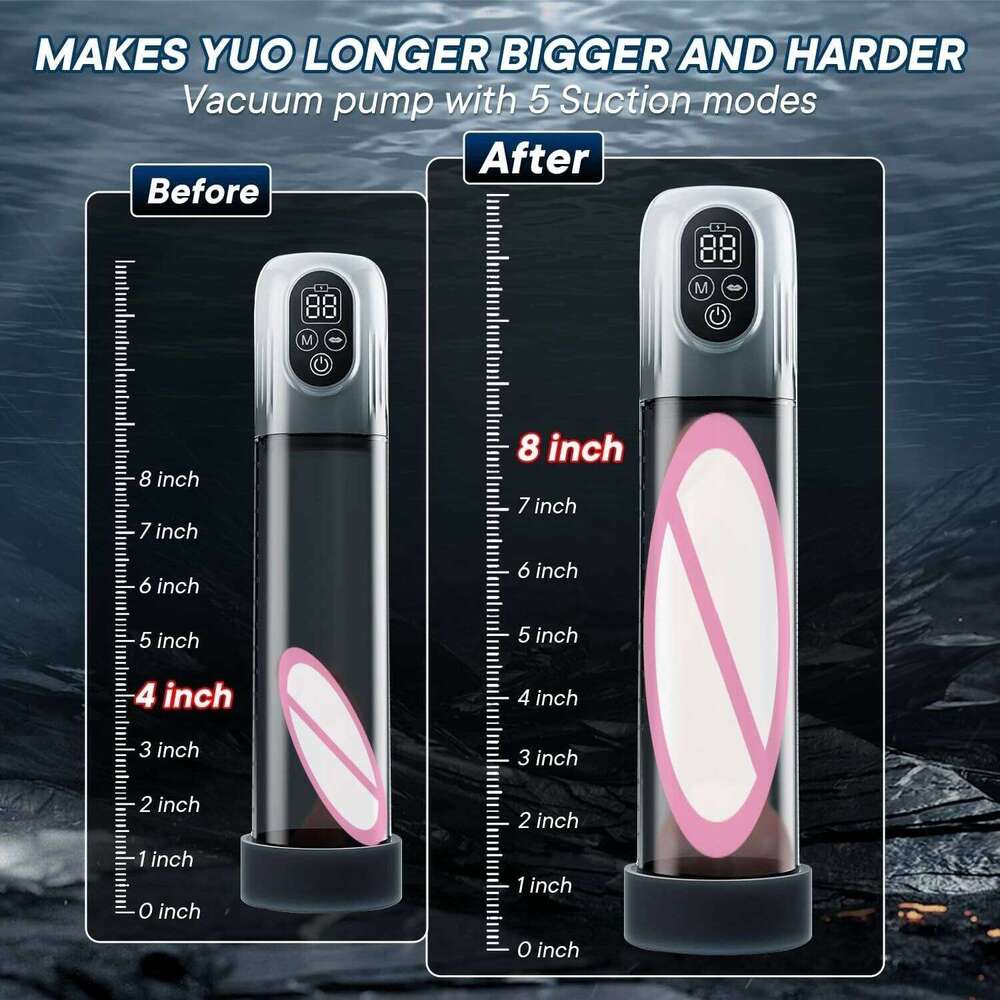 LCD Electric Penis Automatic Male Masturbator Vacuum Pump with 4 Training Pressure & 5 Suction Modes Adult Sex Toy for Men Z260312