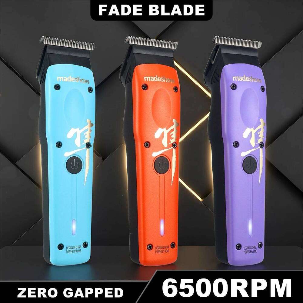 Madeshow M16 Men with DLC Blade Zero Gapped 6.5W Professional Hair Trimmer for Barber Shop Finishing Machine C260312