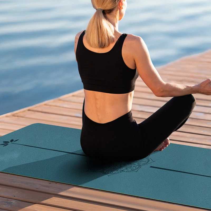 Environmentally Friendly Pilates Yoga Training Yellow White Red Black Grey Green Blue Natural Rubber 4mm Pu Yoga Mat M260312