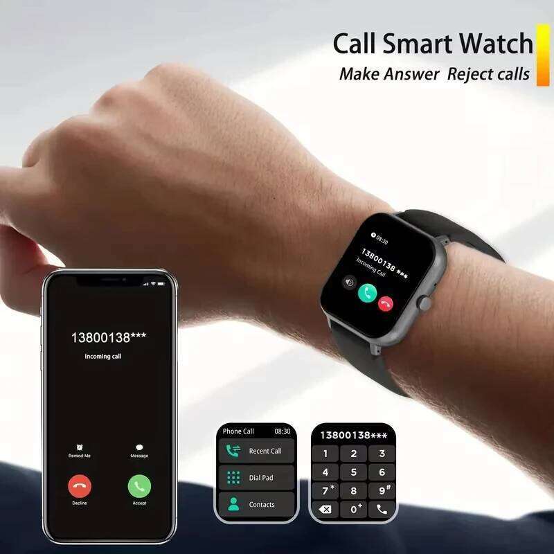 LAXASFIT 2026 NEW Smartwatch Women Men Full Touch Screen Heart Rate Bluetooth Call Sports Smart Watch Holiday Gifts