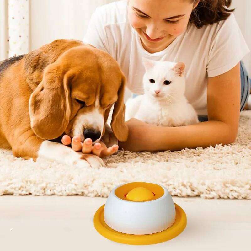 Lick Dogs Interactive Dog Toys Slow Feeder Food Dispenser For Puppy Training Enrichment Cat Feeding Crate Accessory 26Y0312