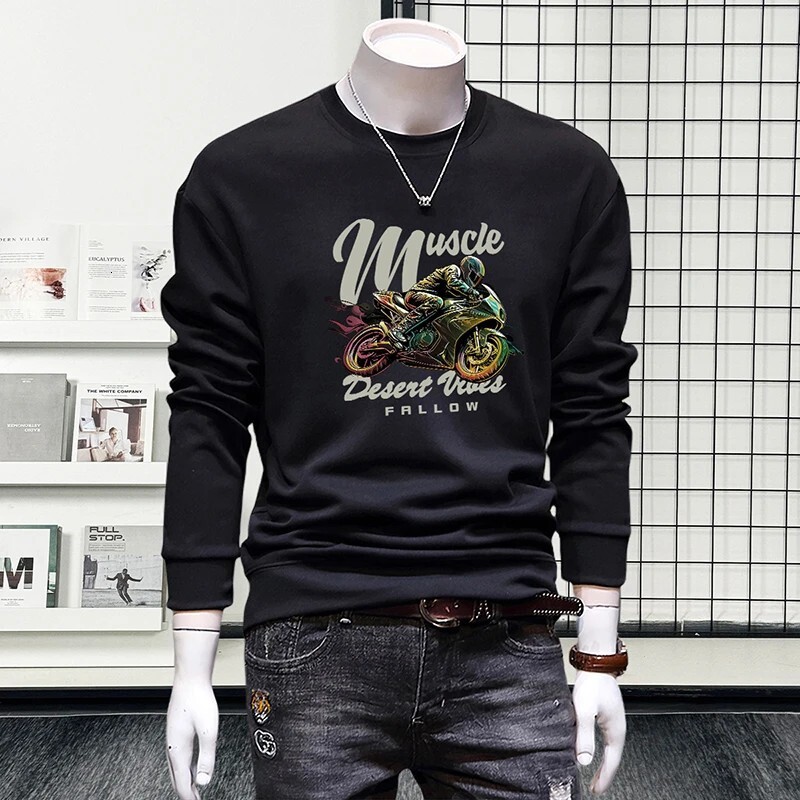 Men's Swetshirt New Utumn Men's Fshion Trendy Designer Hoodie Printed Long-sleeve Top Spring Nd Utumn Men's Jcket