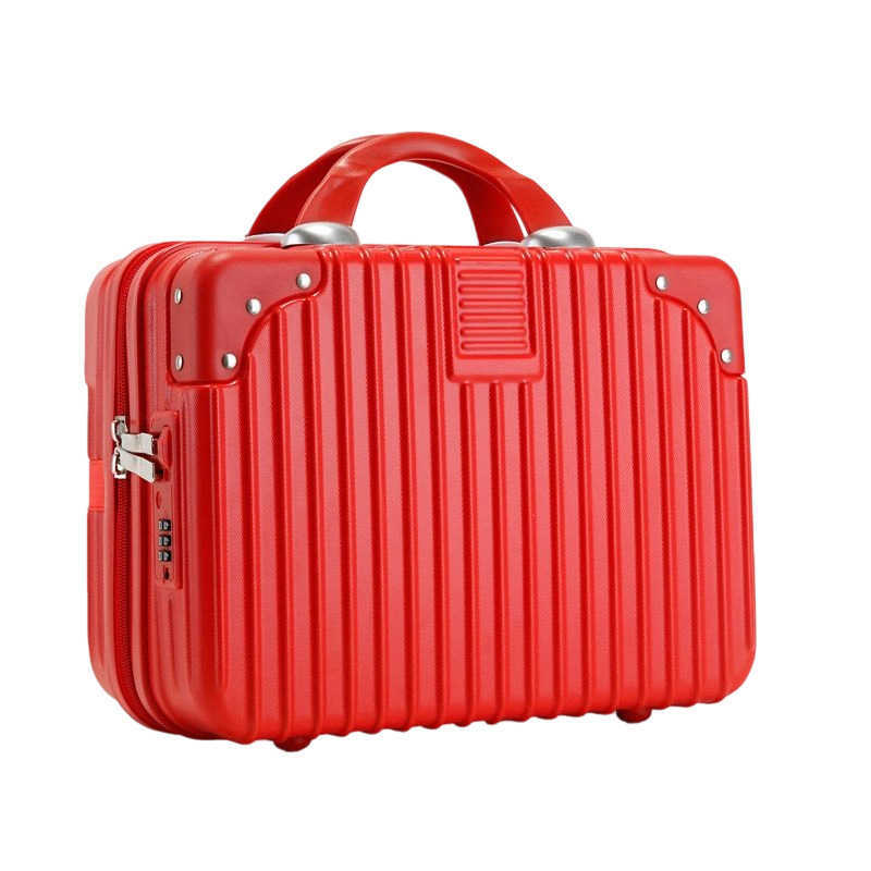 Portable small suitcase makeup bag women's portable storage box with lock and password protection, can be checked as luggage. J260312