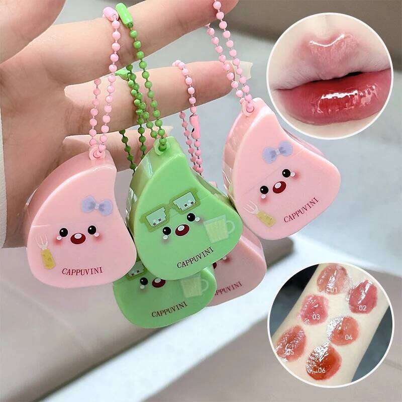 Cappuvini Cute Peach Lip Gloss - Mirror Glass Finish, Hydrating and Brightening,Korean makeup for the perfect look W260311
