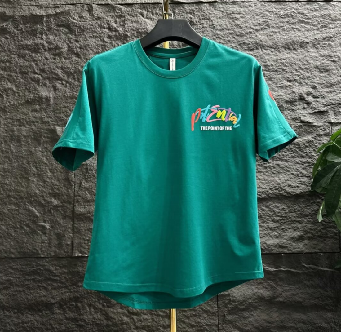2026 new style short-sleeved T-shirt for men Ins fashion brand European and American hip-hop style round neck graffiti print base shirt top summer