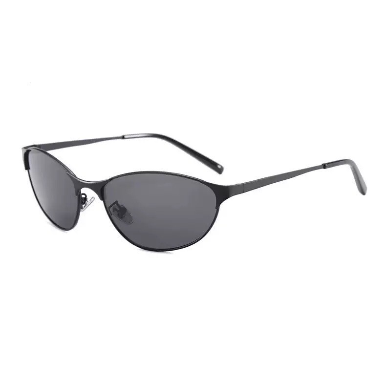 New Hot Girl Street Style Metal Cat Eye Concave Shape American Retro for Women UV Protection Sunglasses