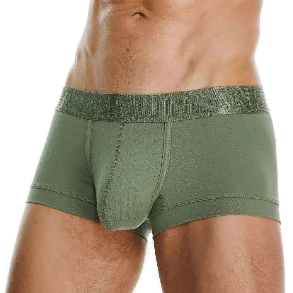 SEOBEAN Men's Breathable Cotton Boxer Shorts U-Convex Pouch Low-Waist Soft Stretch Underwear for Daily Casual & Intimate Wear Z260312