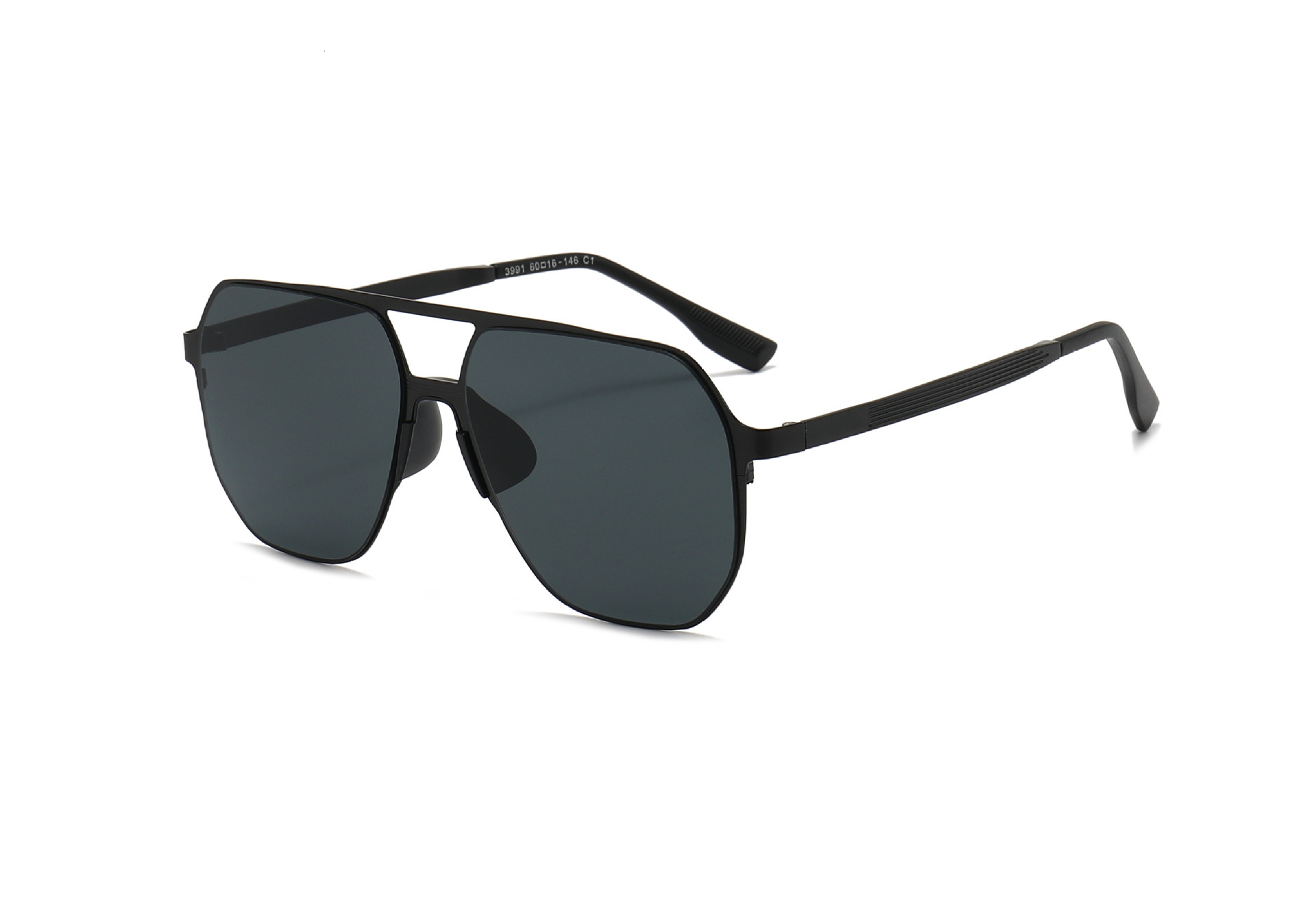 2026 New Fashion Square Frame Nylon Polarized Retro Double-Beam Sun Protection Sunglasses for Men,