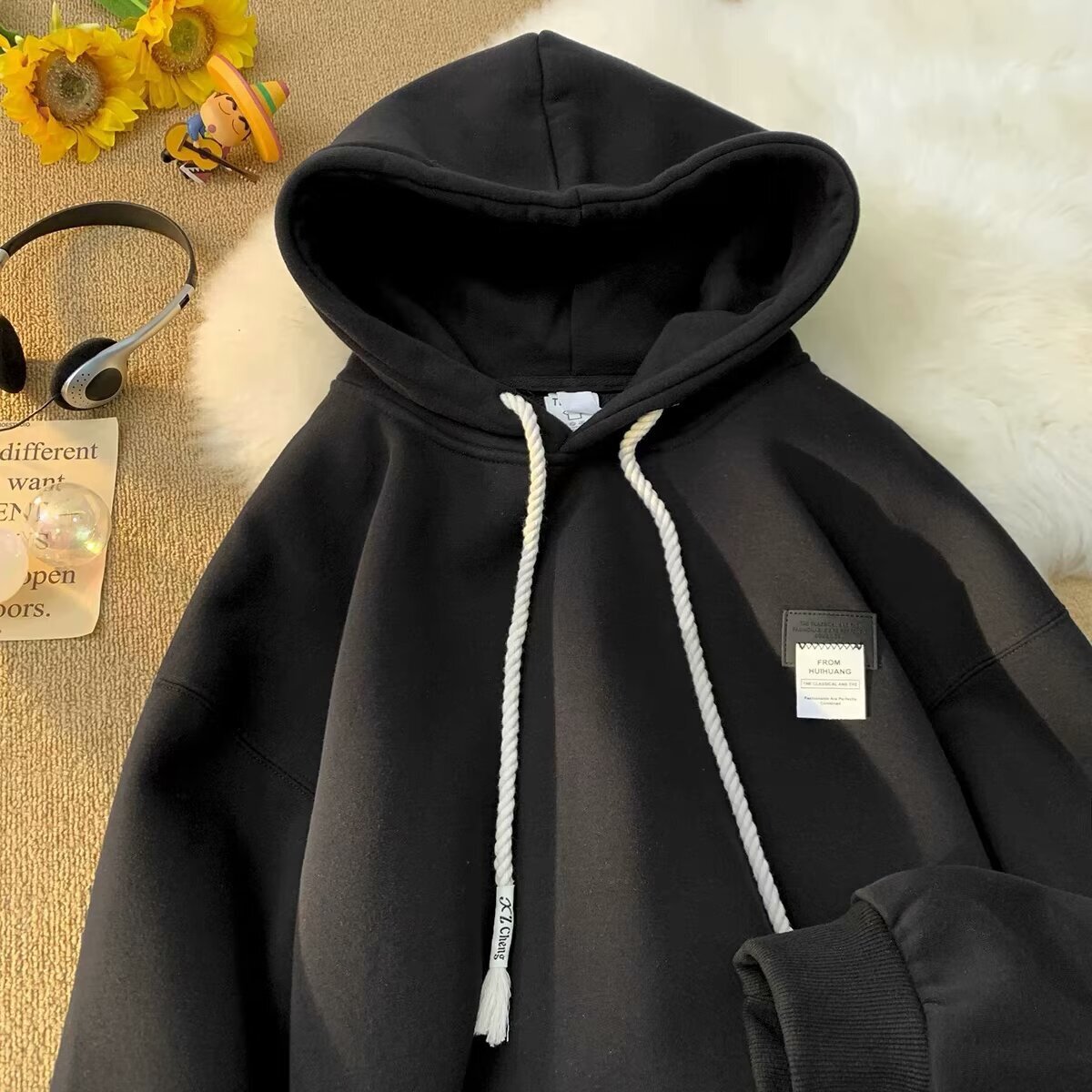 Fall/winter New Designer Hoodie Thickened Fleece Hoodie Style Trendy Brand Oversize Loose Fit Couple's Hoodie Jacket