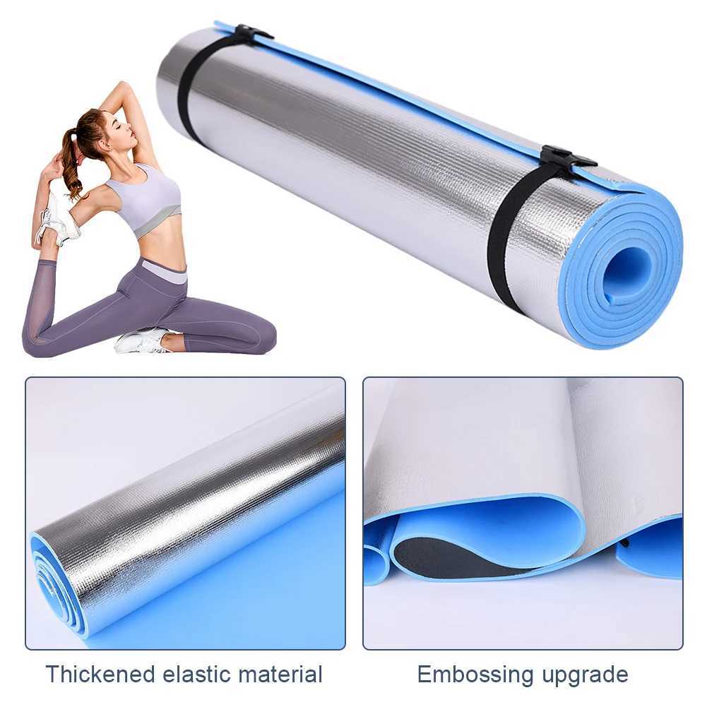 New Waterproof Yoga Mat EVA Exercise Pad Thickened Aluminum Membrane Exercise Mat Portable Multifunction for Fitness Exercise M260312