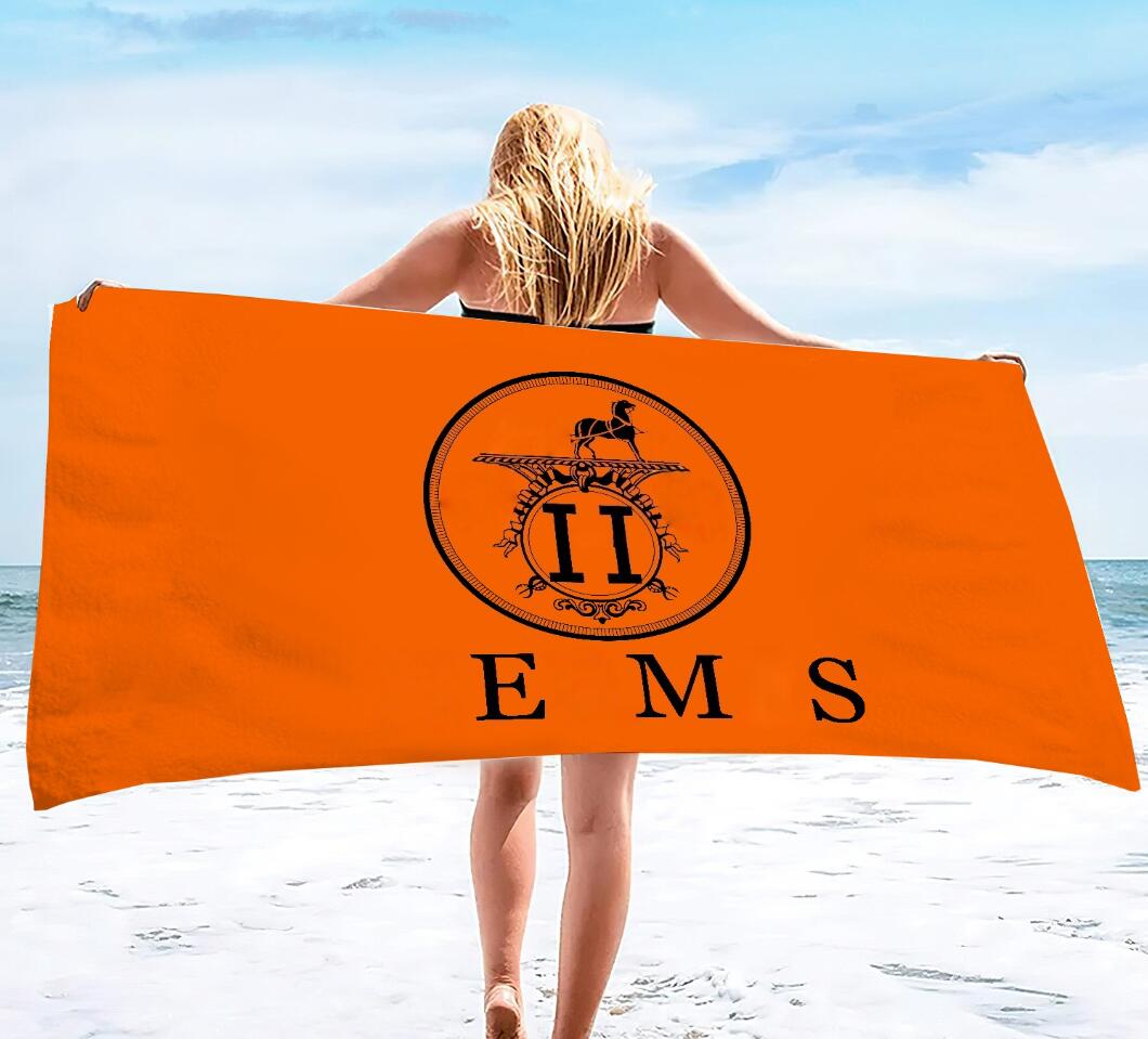 Hot summer luxury orange Towel classic letter logo 150cm 75cm designer beach fashion brand bathroom products absorbent 160 80cm bath towel towels