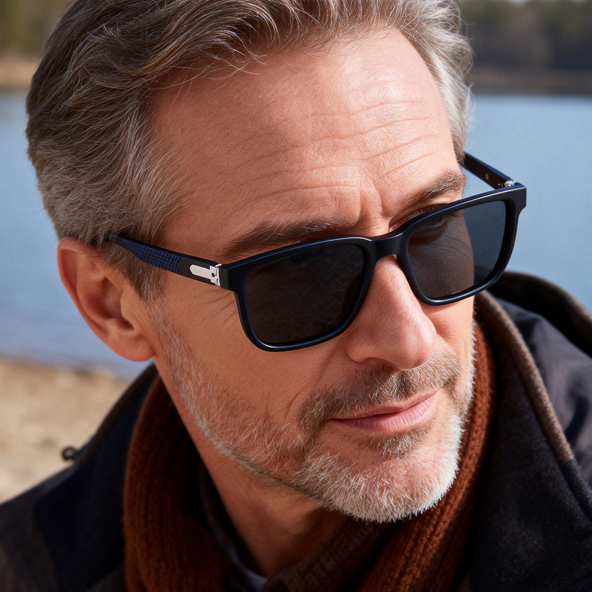 2026 New Fashion Square Frame Polarized Sunglasses Retro Outdoor Driving Sun Protection Glasses for Men,