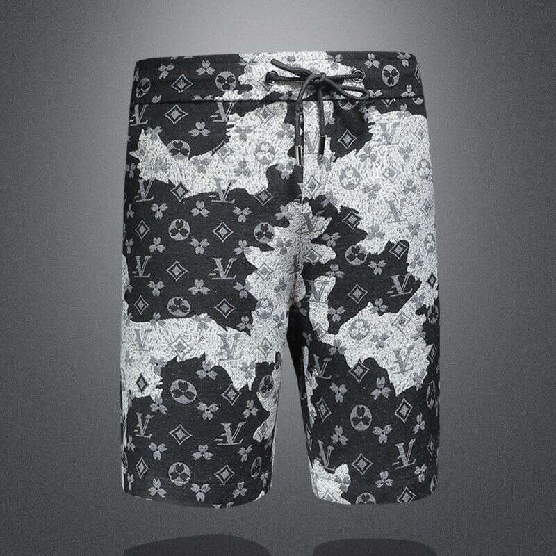 2025 New High-End Summer Men's Casual Shorts, Trendy Brand Jacquard Pants, Mid-Length Slim Fit Plus Size Shorts For Outdoor Wear Asia Size