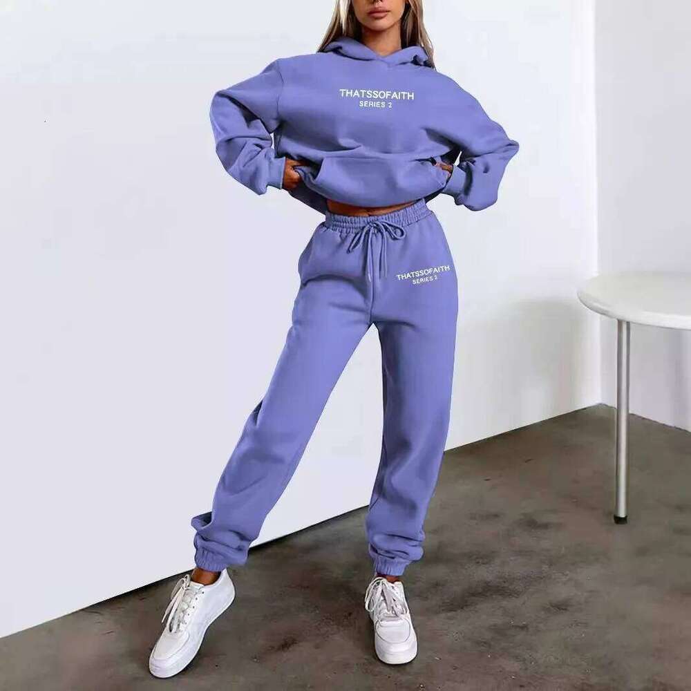 2025 Autumn Winter Women's Sets 2pcs Hoodies Pants Suit Sports Outfits Letter Print Aesthetic Clothes Ladies Tracksuit C260312
