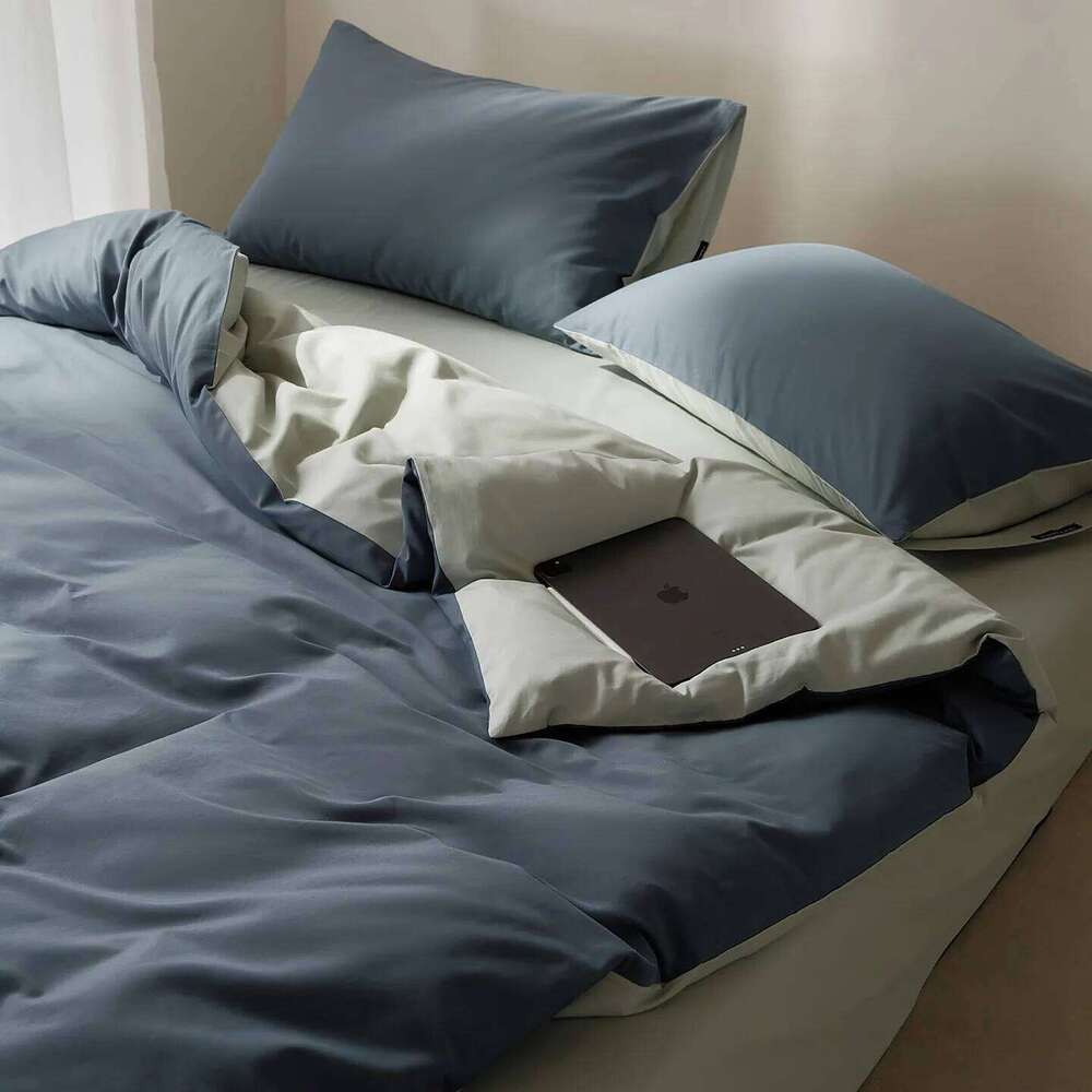 100S long-staple brushed four-piece set light wide-brimmed duvet cover sheets and cotton bedding H260312