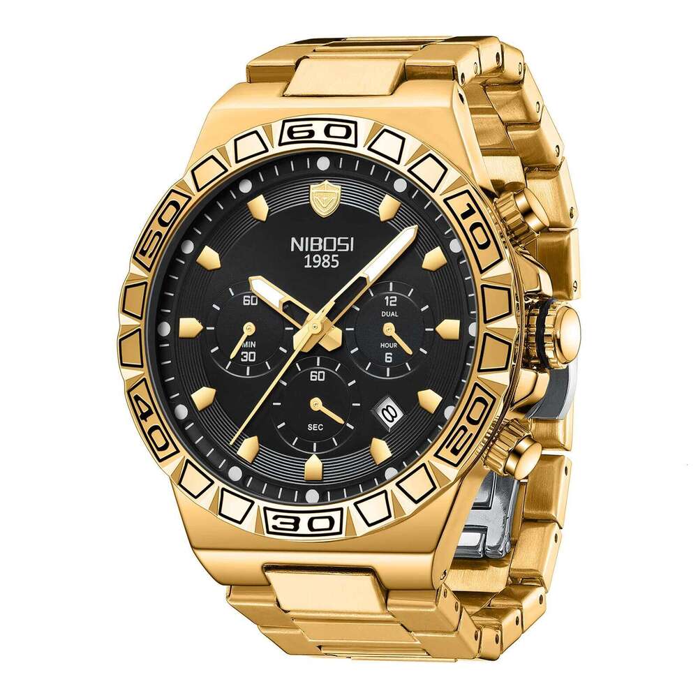 NIBOSI Sports Top Brand Luxury Quartz Watches for Men Stainless Steel Military Waterproof Wristwatches Reloj Hombre