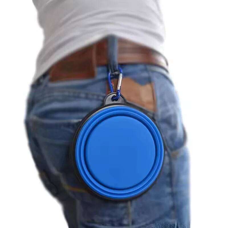 Collapsible Dog Folding Silicone Outdoor Travel Portable Puppy Food Container Feeder Dish Bowl Pet supplies 26Y0312