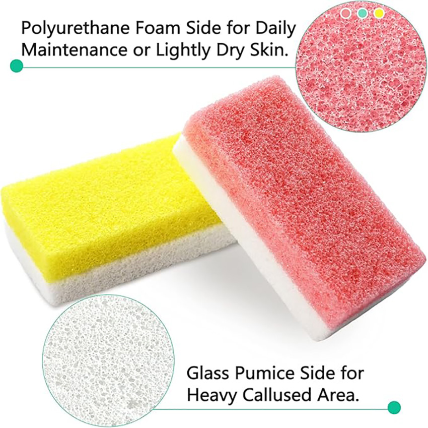 10Pieces Home Use Glass Foot Pumice Stone for Feet Hard Skin Callus Remover