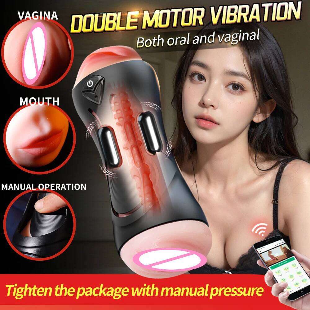 Automatic Male Masturbator Cup Blowjob Vaginal Penetration Pocket Pussy APP Control Toy For Men Adults Goods Sex Machine Z260311