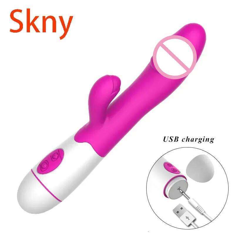 Rabbit Vibrator Women 30 Speed Rechargeable G Spot Clitoris Stimulator Dildo Vagina Female Masturbator Sex Toys for Aldult Z260311