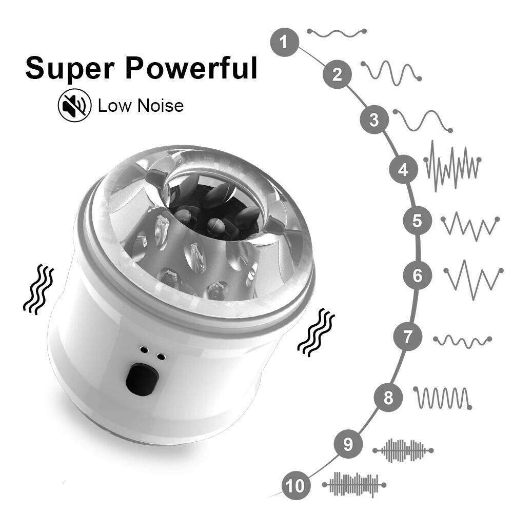 Automatic Male Masturbator Cup Dual Open-ended Powerful Vibrating Blowjob Vagina Masturbation Sex Toys for Men Adult Supplies Z260312