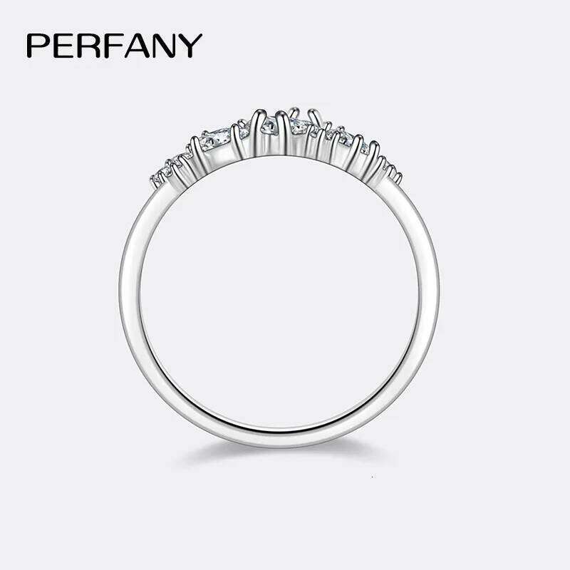 PERFANY 0.58CT Marquise Cut Moissanite Women's Ring S925 Pure Silver Laboratory Cultivated Diamond Fashion Design Jewelry H260312