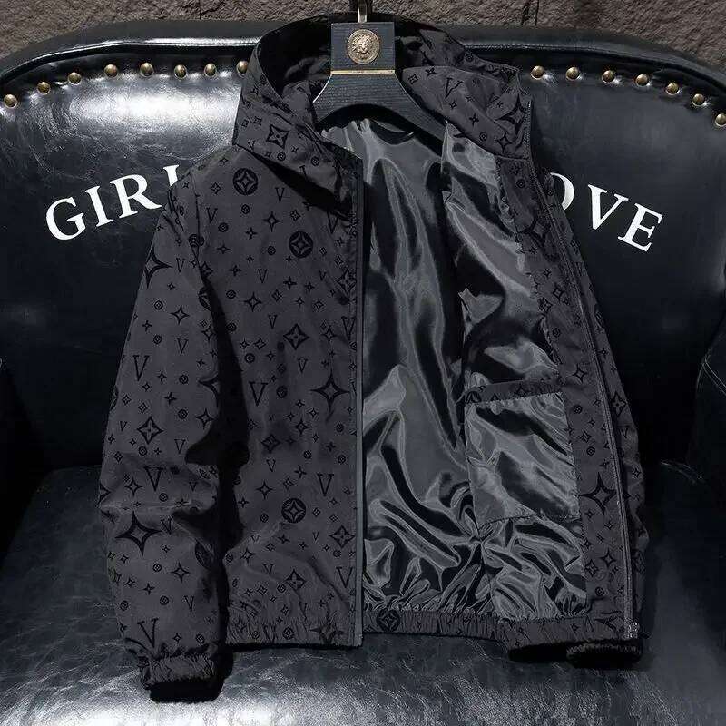 Spring And Autumn New Hooded Men's Slim Letter Jacket Fashionable Casual Versatile Youth Top