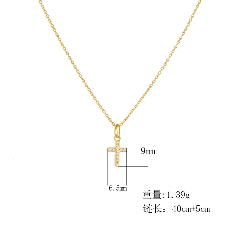 Delicate Cross 925 Sterling Silver Pendant Necklace Adjustable 260311