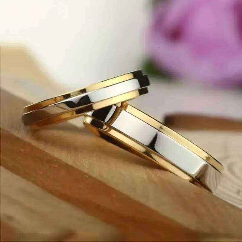 Ramos Stainless Steel Wedding Simple Couple 4mm 6mm Width Band Ring for Women and Men Memorial Day Engagement Gift H260312