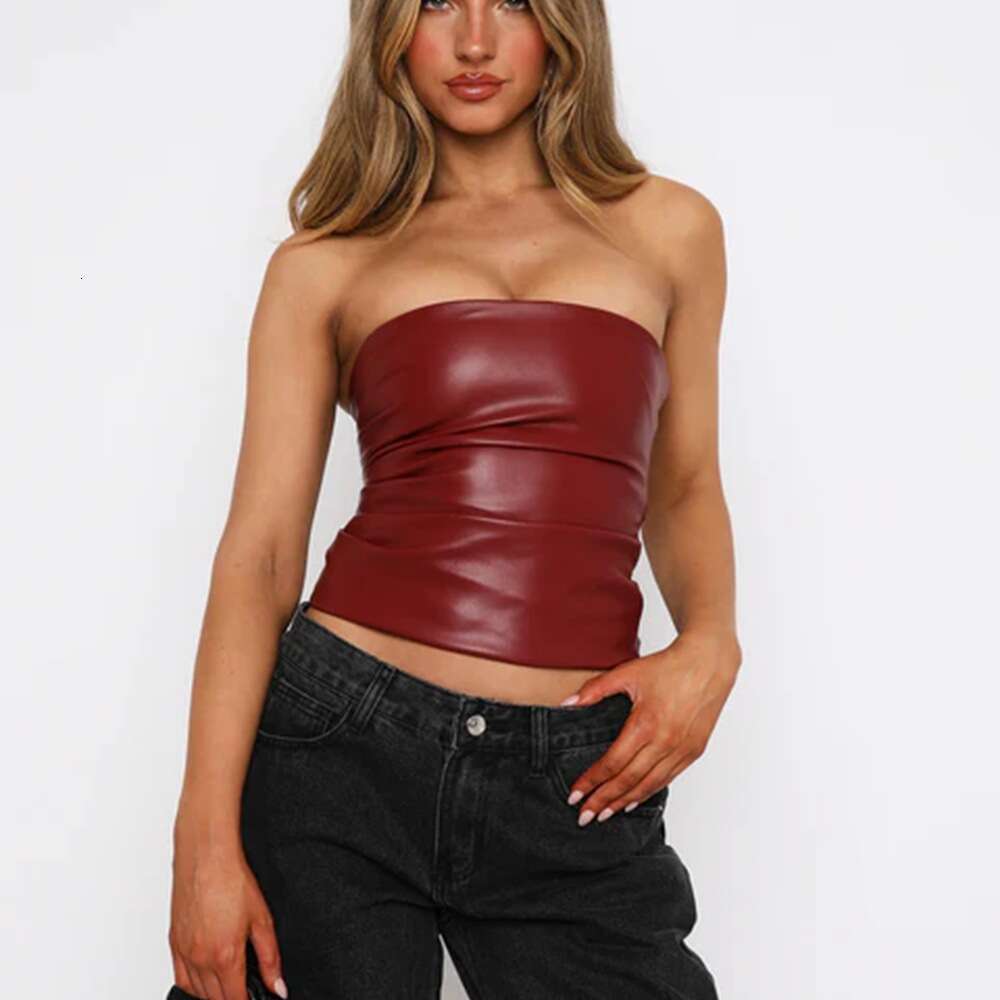 European and American cross-border 2026 fashion trend women's strapless top, backless, solid color, versatile, sexy nightclub tube top