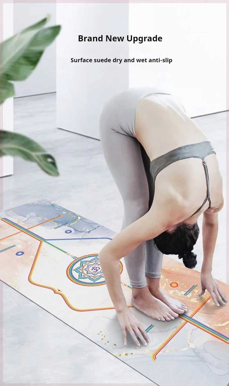 Lezyan 15mm Foldable Yoga Mat Towel Non-slip Dirty Thin Portable Suede Natural Rubber Travel Gym Exercise Gymnastics Workout M260312