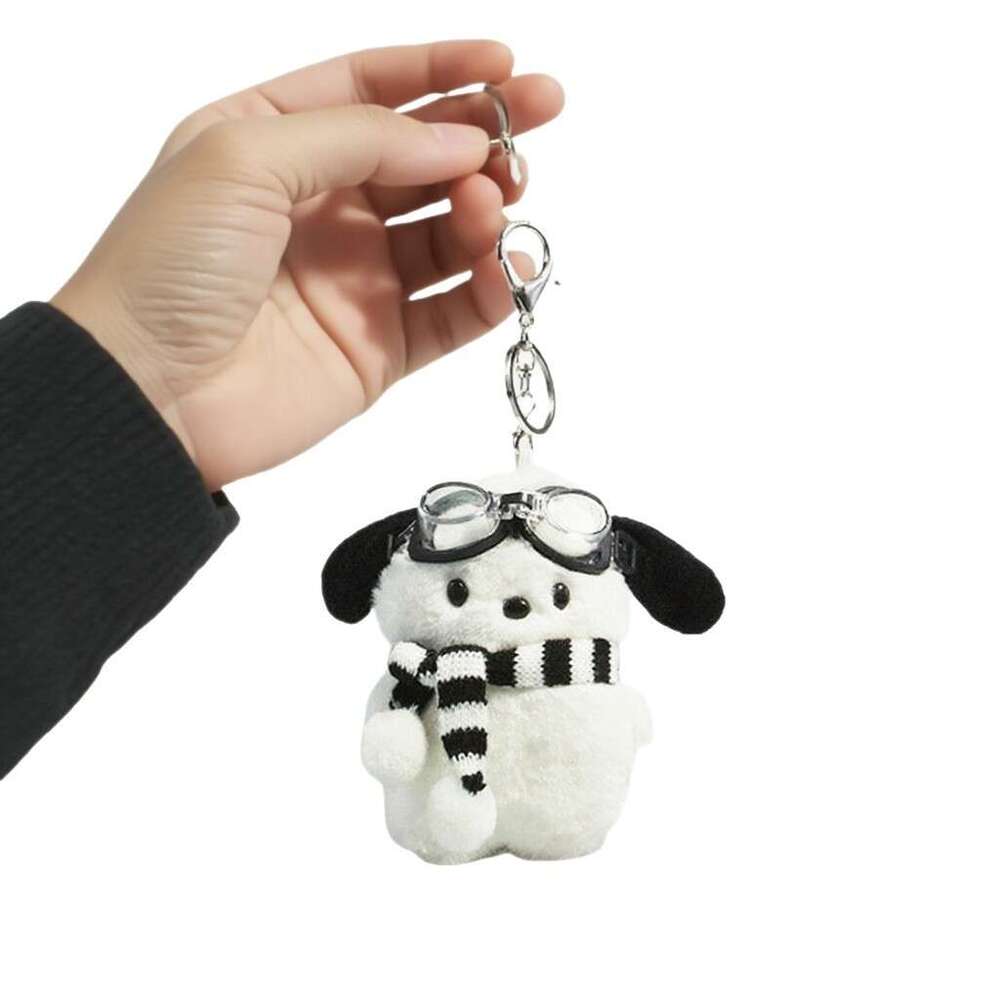 Plush toy Pacha dog keychain, cute puppy bag pendant, student gift