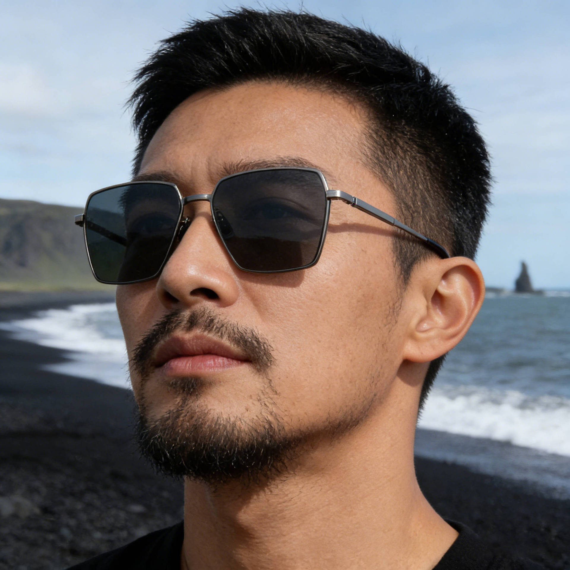 2026 New Fashion Square Small Frame Nylon Polarized Versatile Sun Protection Sunglasses for Men