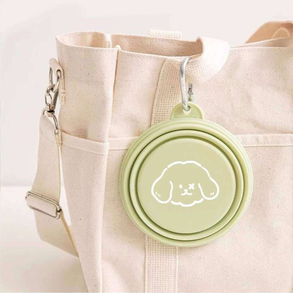Pets Go Out Outdoor Drinking for Dogs Portable Silicone Folding Cat Dog Bowls 26Y0312