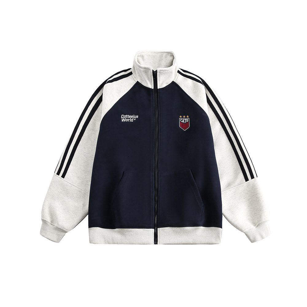 Baseball Jacket Retro Sweatshirt Cardigan Autumn Sports Casual Designer Hoodie Jacket New Style For Men And Women