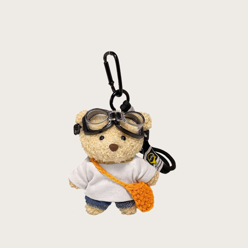 Summer Crossbody Bear Doll Bag Pendant Cartoon Plush Toy Backpack Keychain Small Gift
