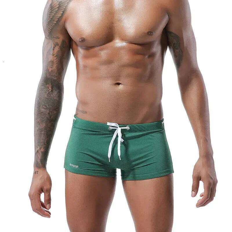 Men's Swim Boxers Sexy Bikini Swimwear Men Swimming Boxer Briefs Beach Short Surf Jammer Surfing Trunks Male Swimsuit Beachwear Z260312