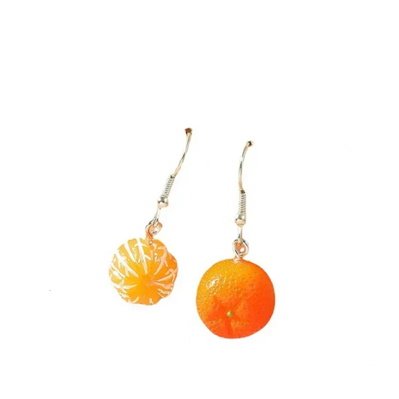 Acrylic Fruit Drop Dangle Earrings for Teenagers Funny Orange Ear Rings Jewelry Gift Women 260309