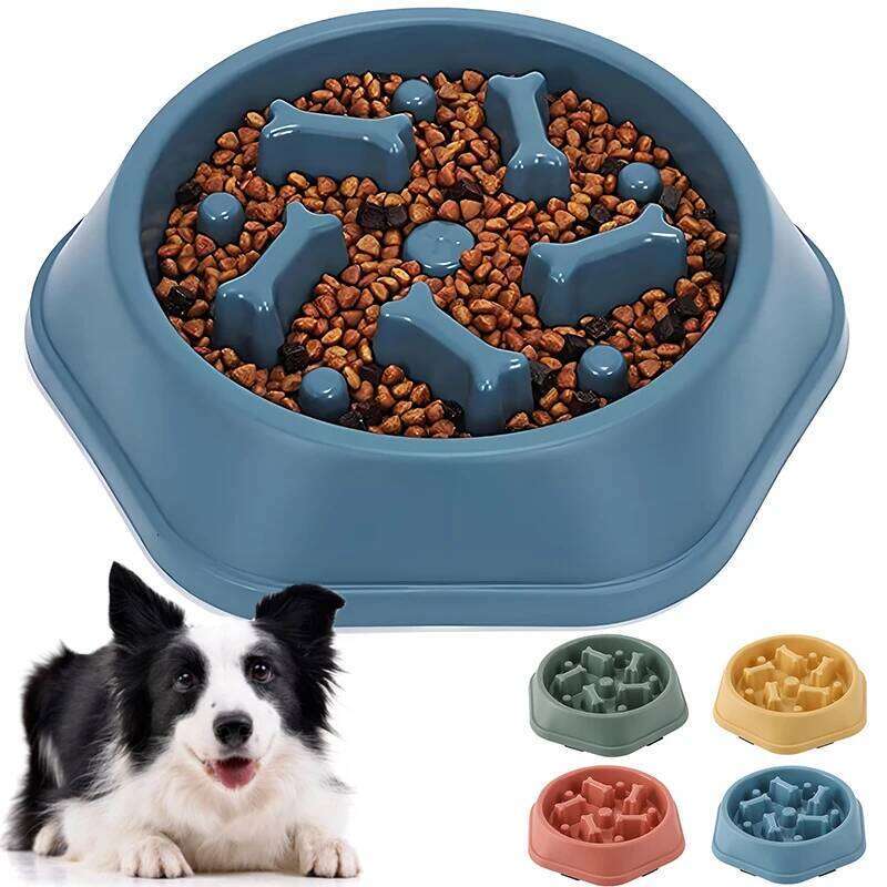 Feeder Anti-choking Puppy Food Bowl Anti-slip Pet Slow Eating Dog Dishes Feeders for Dogs Small Medium 26Y0312